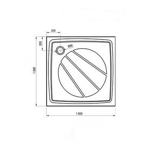 Поддон для душа RAVAK Perseus Pro XA03AA01010 квадратный композит 100x100x3 см (92146) - фото 2 Поддон для душа RAVAK Perseus Pro XA03AA01010 квадратный композит 100x100x3 см (92146) - фото 2
