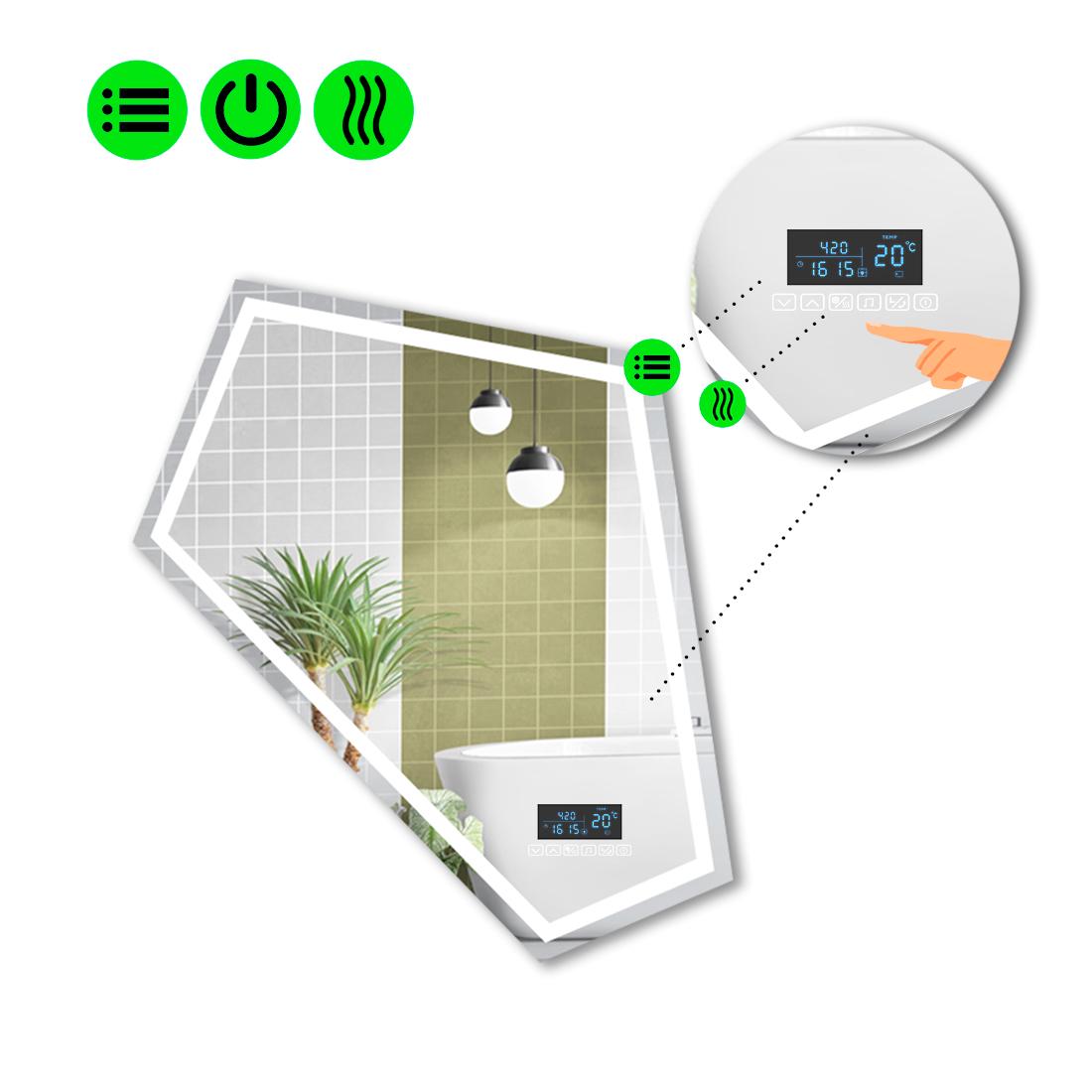 Зеркало с LED подсветкой Modulo 1 с Smart-блоком и подогревом 140x110 см (Modulo1-105)