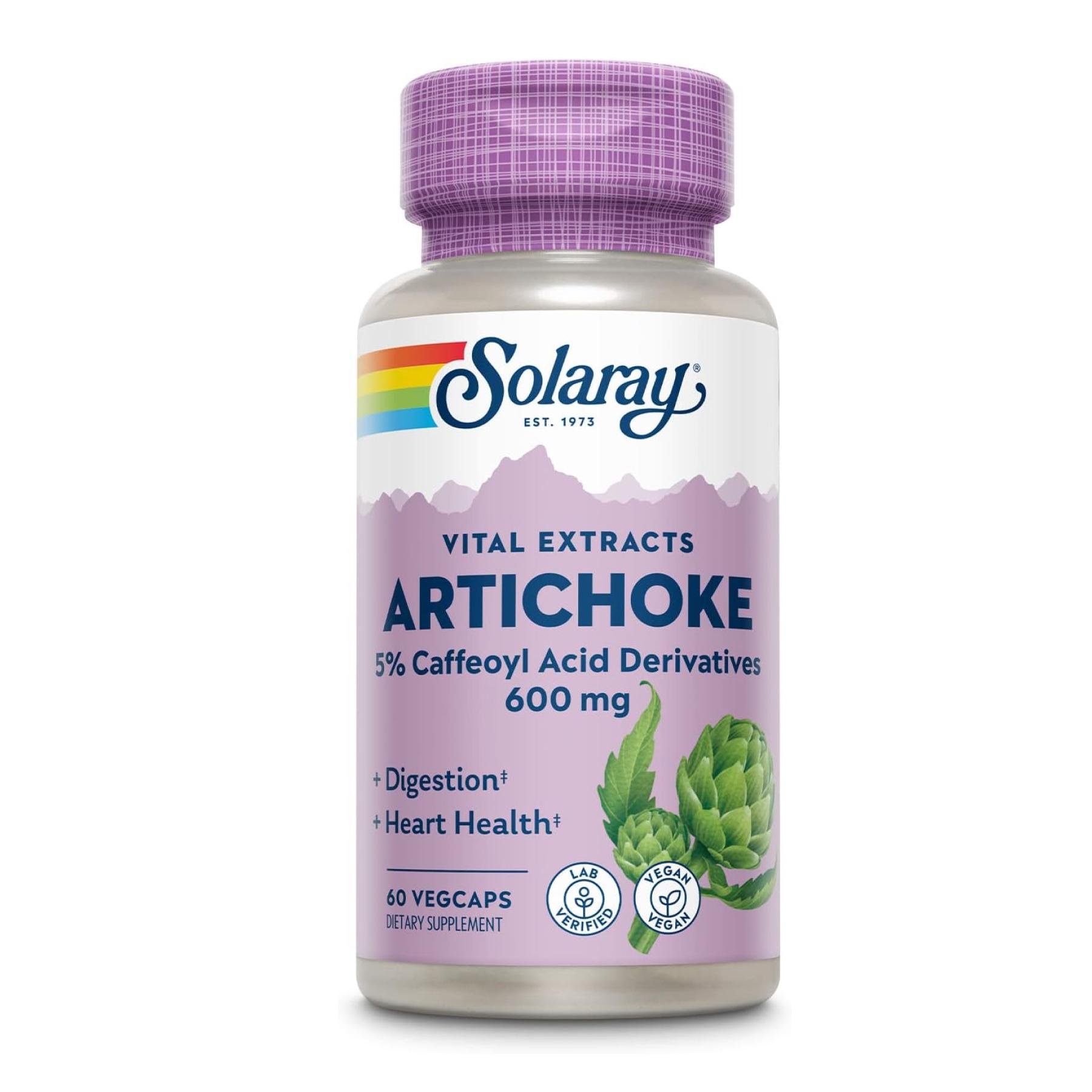 Натуральная добавка Artichoke Leaf Extract 600 mg 60 vcaps (2022-10-1021)