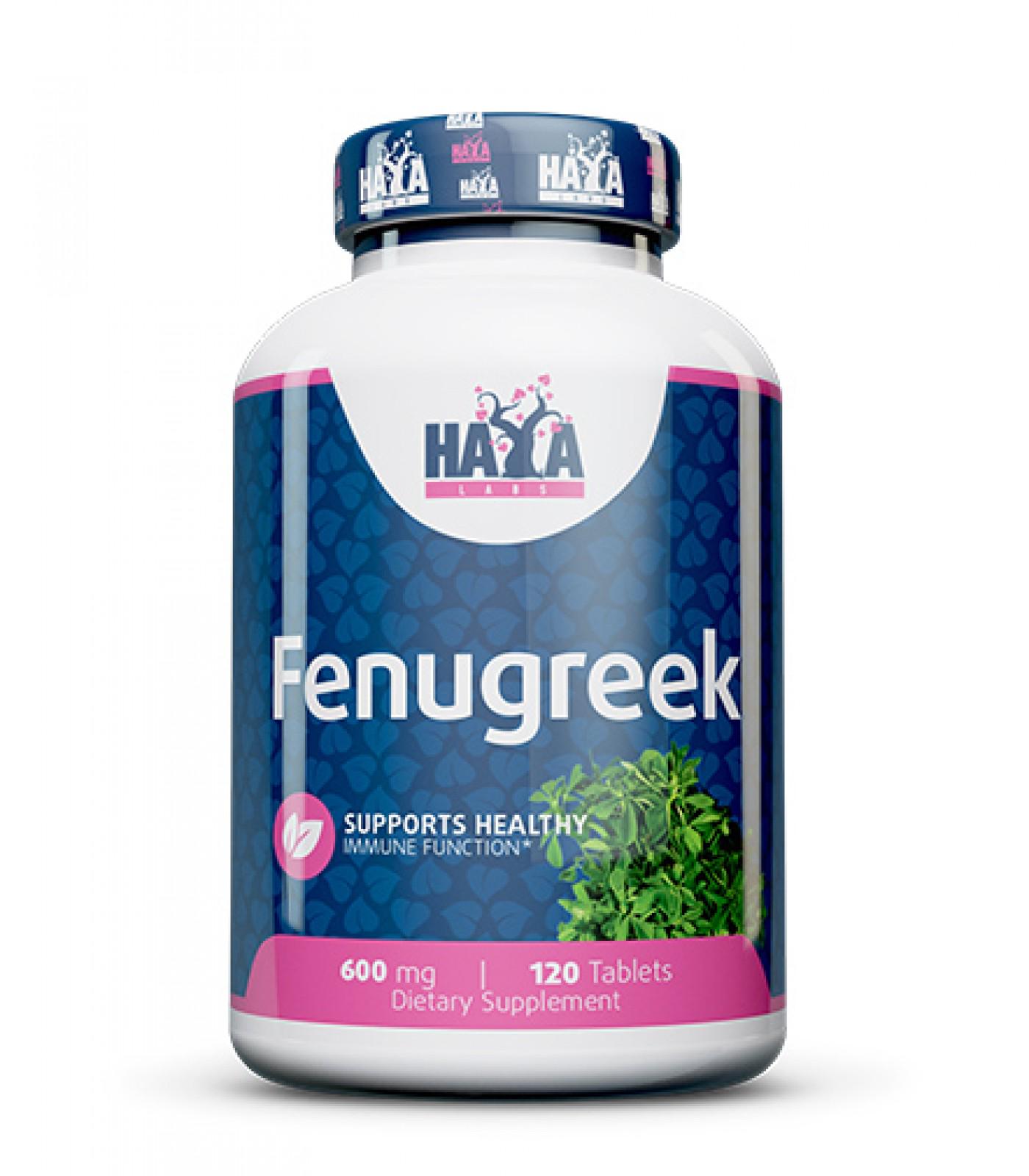 Экстракт семян пажитника Haya Labs Fenugreek 600mg 120 tabl