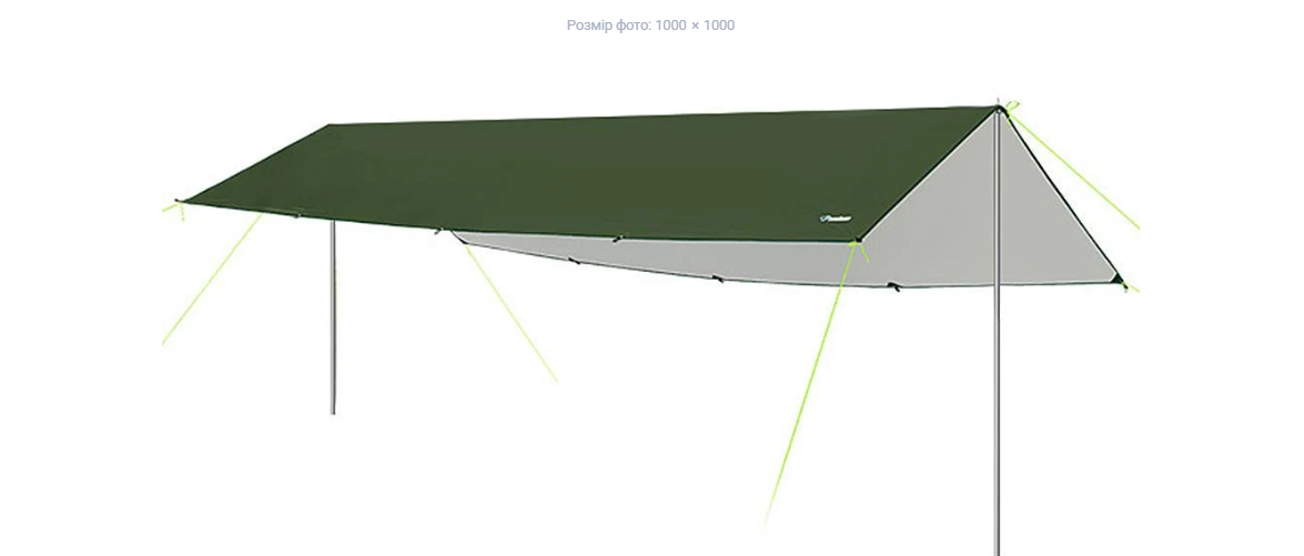 Тент туристичний Canvas S водонепроникний зі стійками 3х5 м Світлий хакі (HP050465)