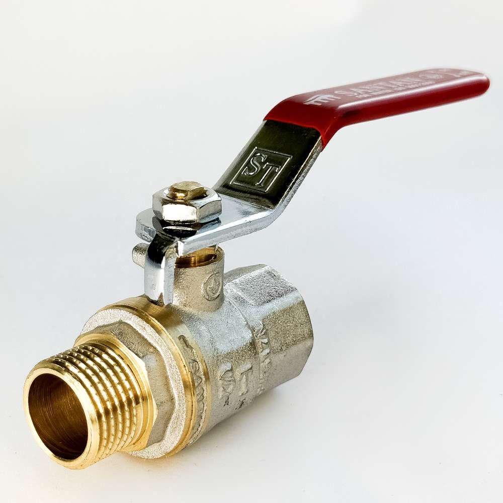 Кран шаровой для воды SANTAN PREMIUM 605 1/2" внутренний-наружный Красный (51286) Кран шаровой для воды SANTAN PREMIUM 605 1/2" внутренний-наружный Красный (51286)