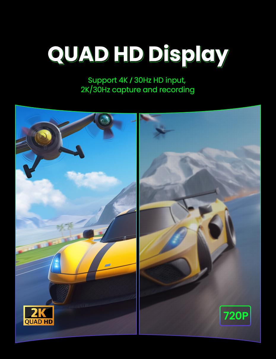 Карта видеозахвата USB Ugreen 1. USB-A USB-C 2 м Серый (25772) - фото 5