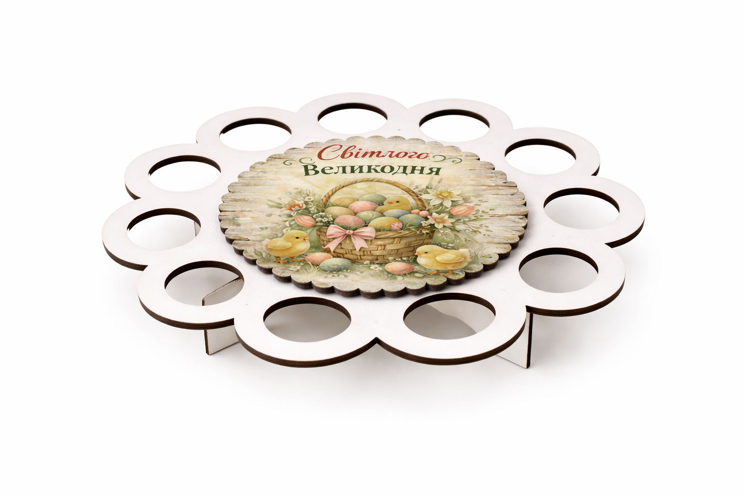 Подставка под яйцо и кулич корзина (9093-3)