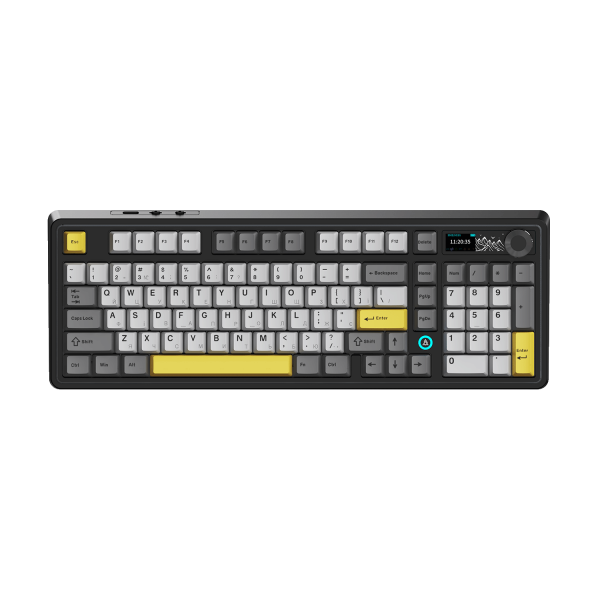 Клавиатура беспроводная Ajazz AK980 Clear Sky Switch Black-Gray-Yellow (AK980-CS-BGY)