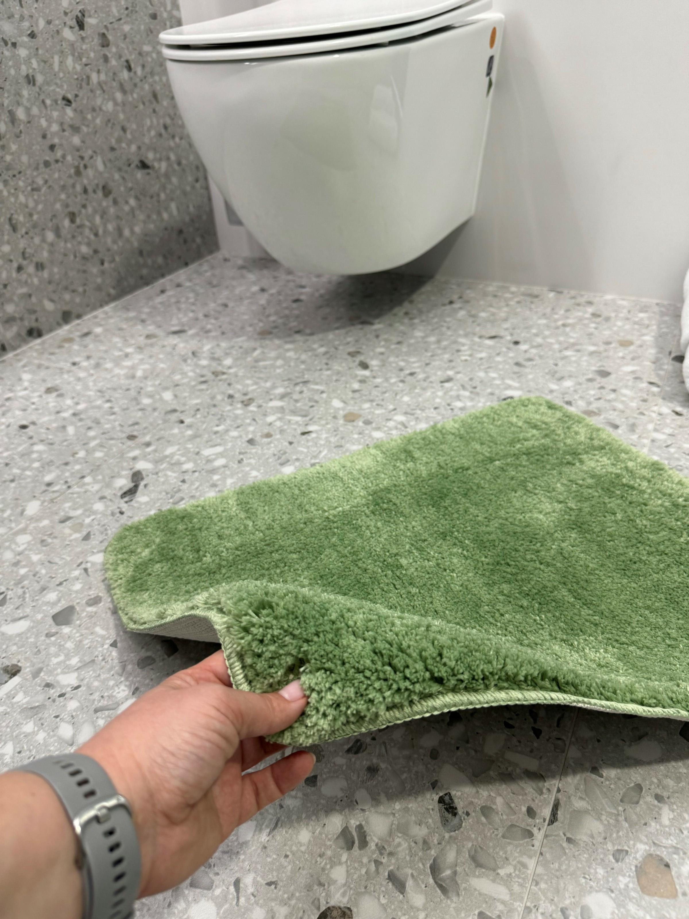 Набор ковриков Softmicro для ванной и туалета 60x100/50x60 см Green (07010) - фото 4 Набор ковриков Softmicro для ванной и туалета 60x100/50x60 см Green (07010) - фото 4