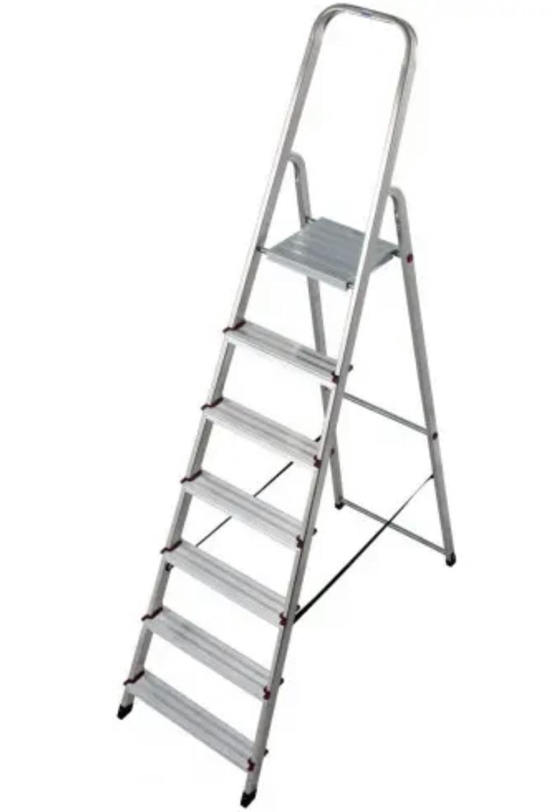 Драбина-стрем‘янка алюмінієва VMF EURO 7 сходинок (101265) - фото 1
