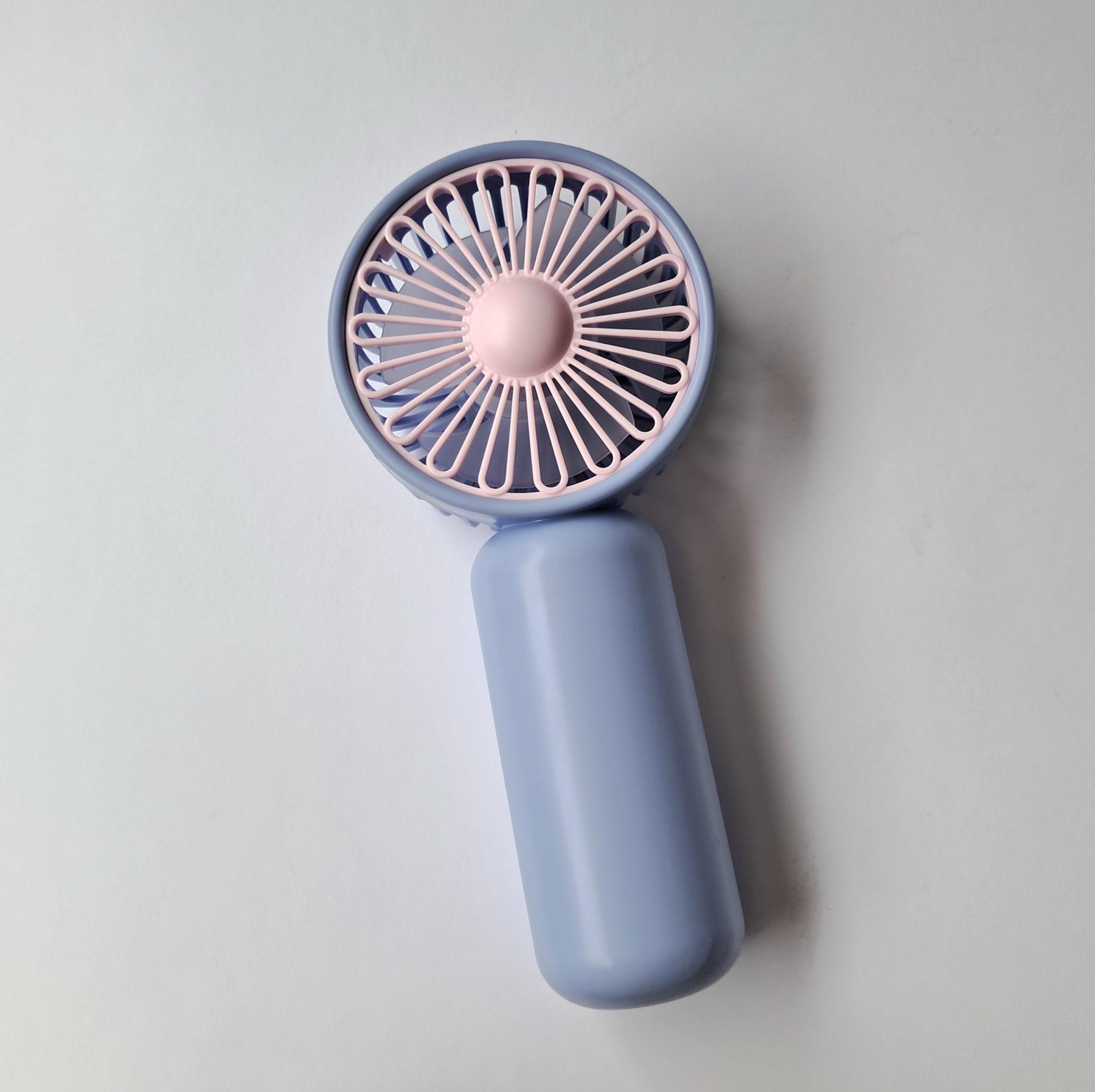 Вентилятор портативний від 2 батарей АА Фіолетовий (W-5010) - фото 2