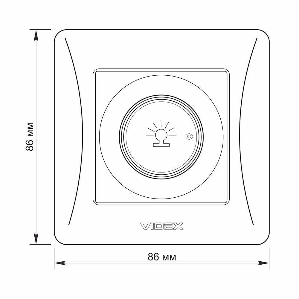 Світлорегулятор Videx BINERA 600 Вт Чорно-графітовий (VF-BNDM600-BG) - фото 5