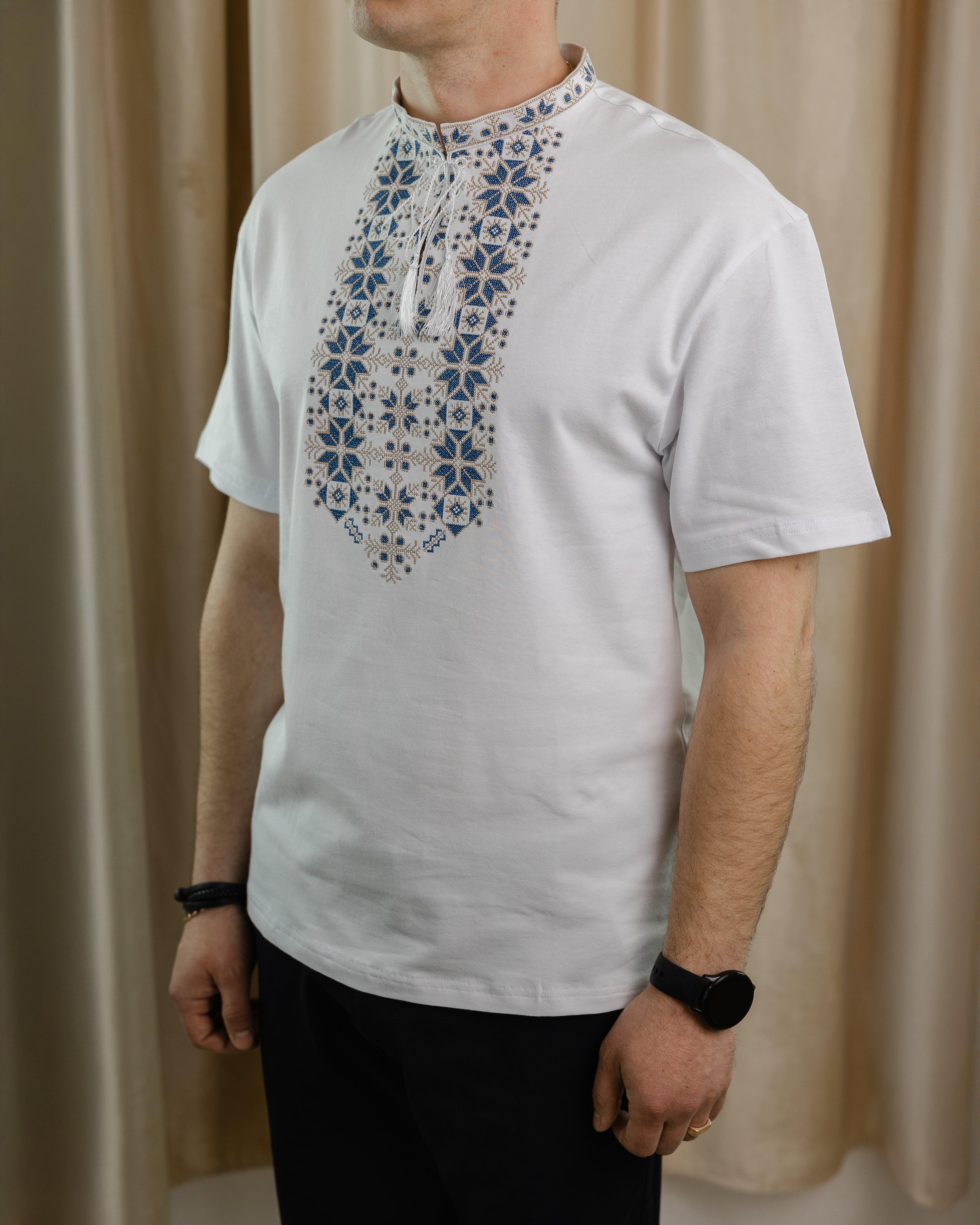 Футболка-вышиванка мужская XRmaster Казимир S Белый (0002455)