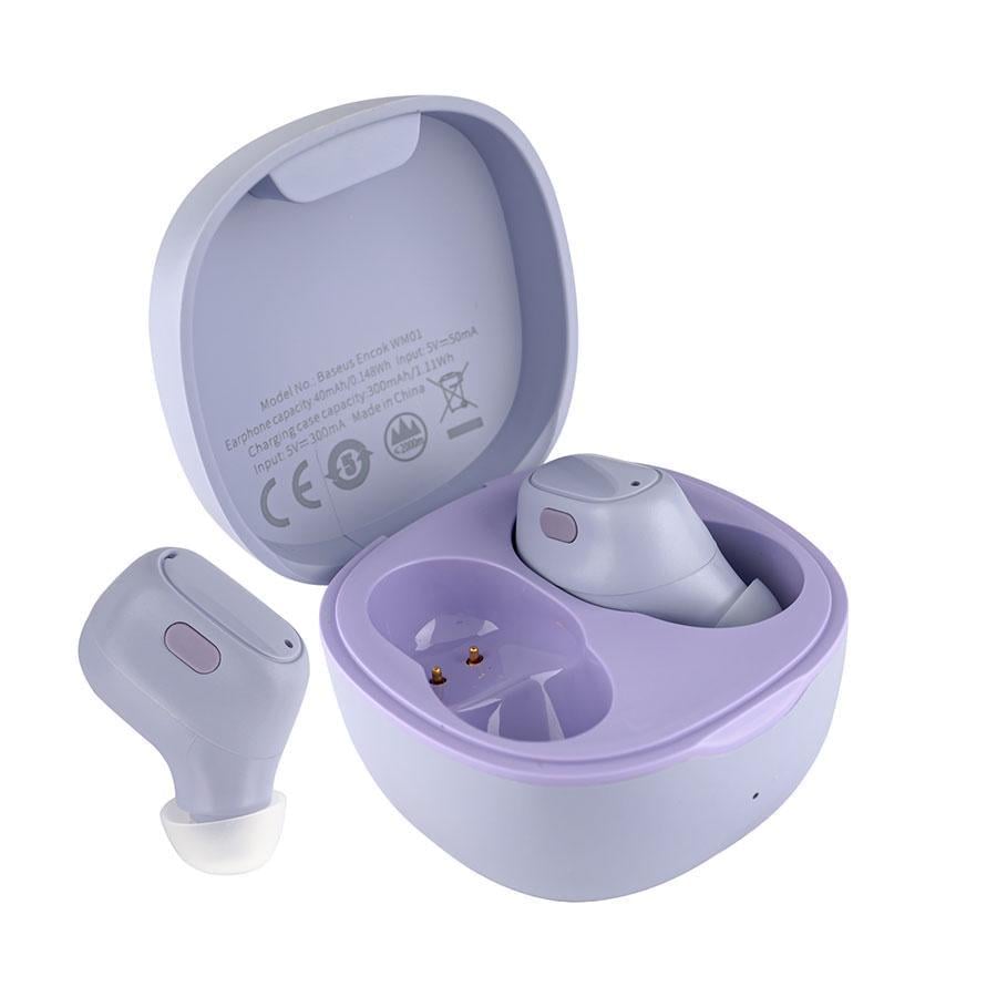 Наушники беспроводные BASEUS Encok True Wireless Earphones WM01 Purple (NGTW240005) - фото 4