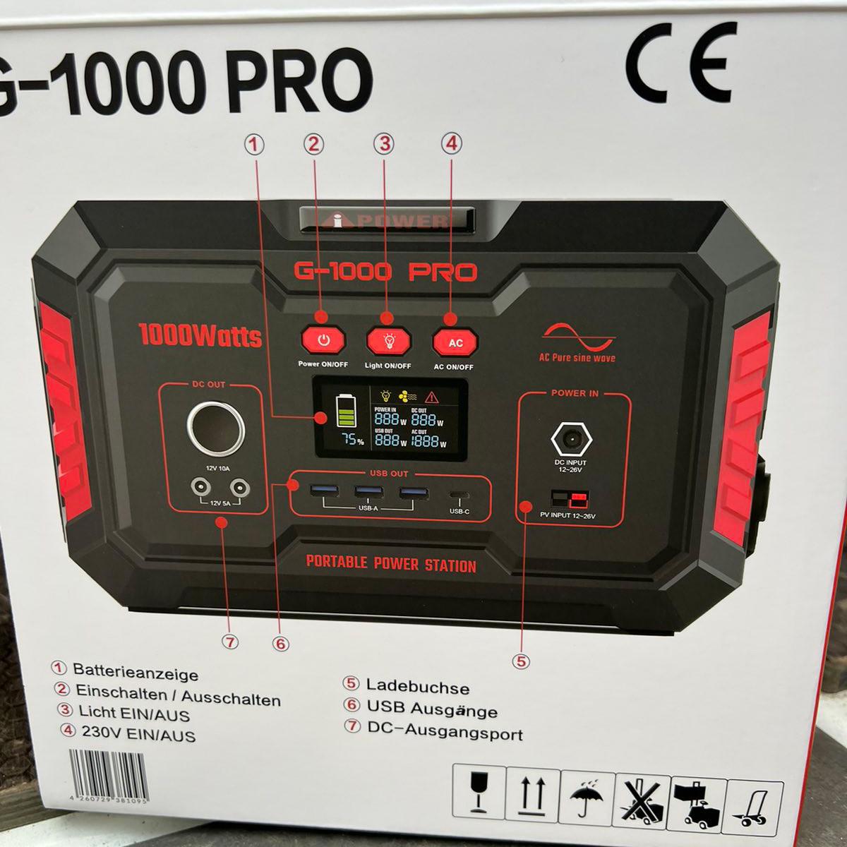 Портативна зарядна станція IPOWER Haussmann G-1000 Pro - фото 8