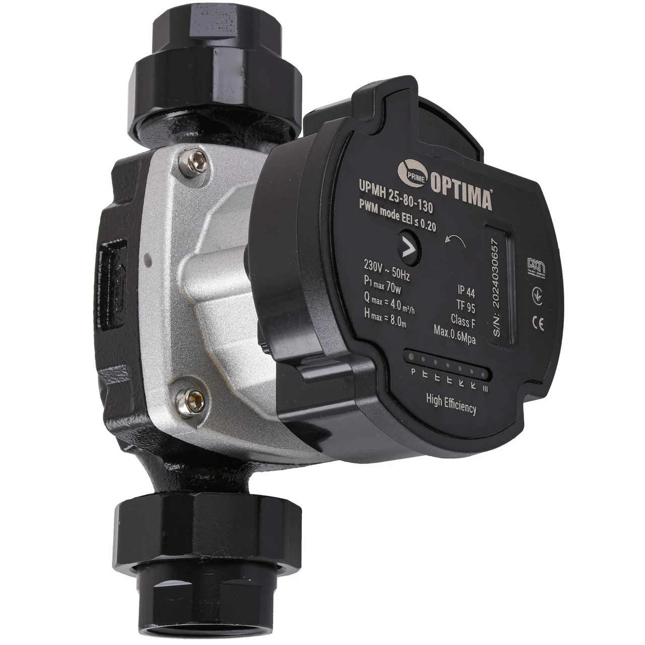 Насос циркуляційний енергоощадний Optima PRIME UPMH 25-80AUTO гайки 130 мм (00001147)