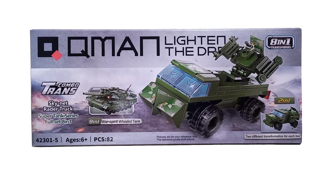 Конструктор Qman 42301 Военный транспорт Радар от 73 деталей до 90 деталей в коробке (6903317464586)