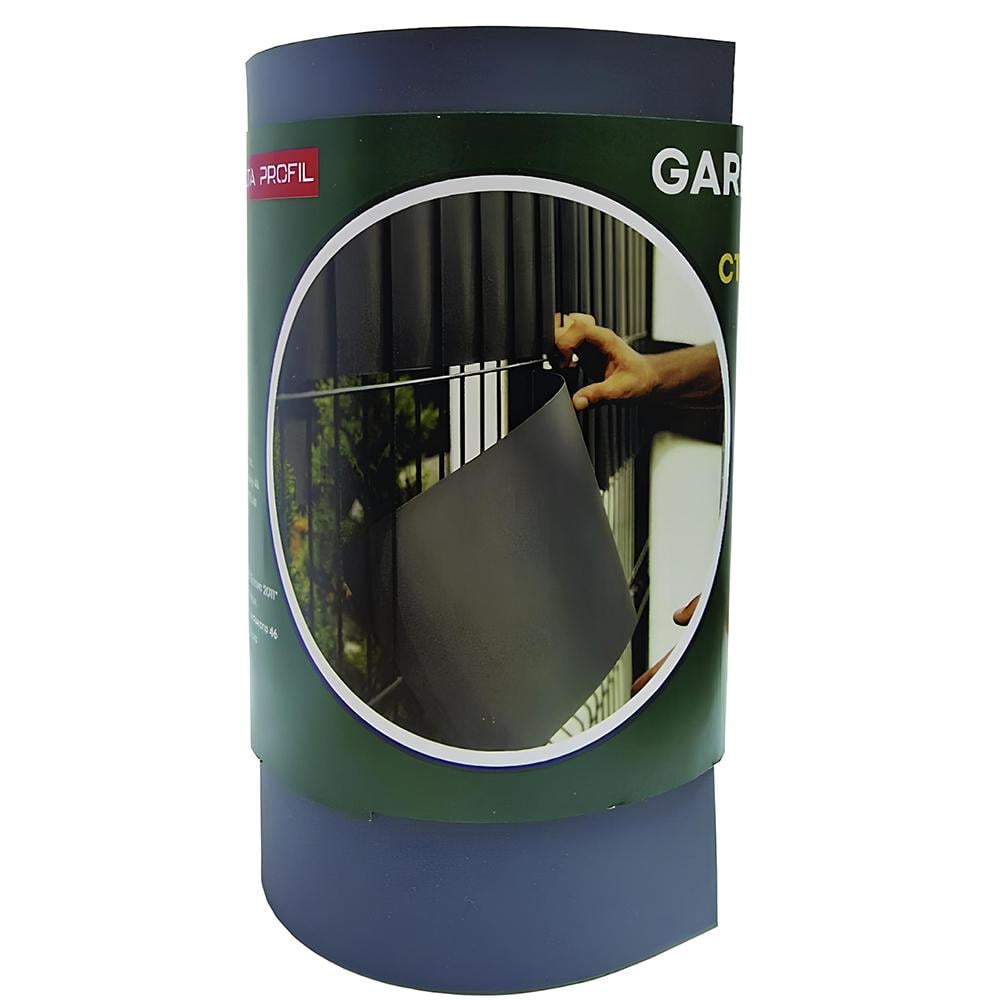 Стрічка ПВХ для паркану 19 см x 7,6 м Графітовий (26636641)