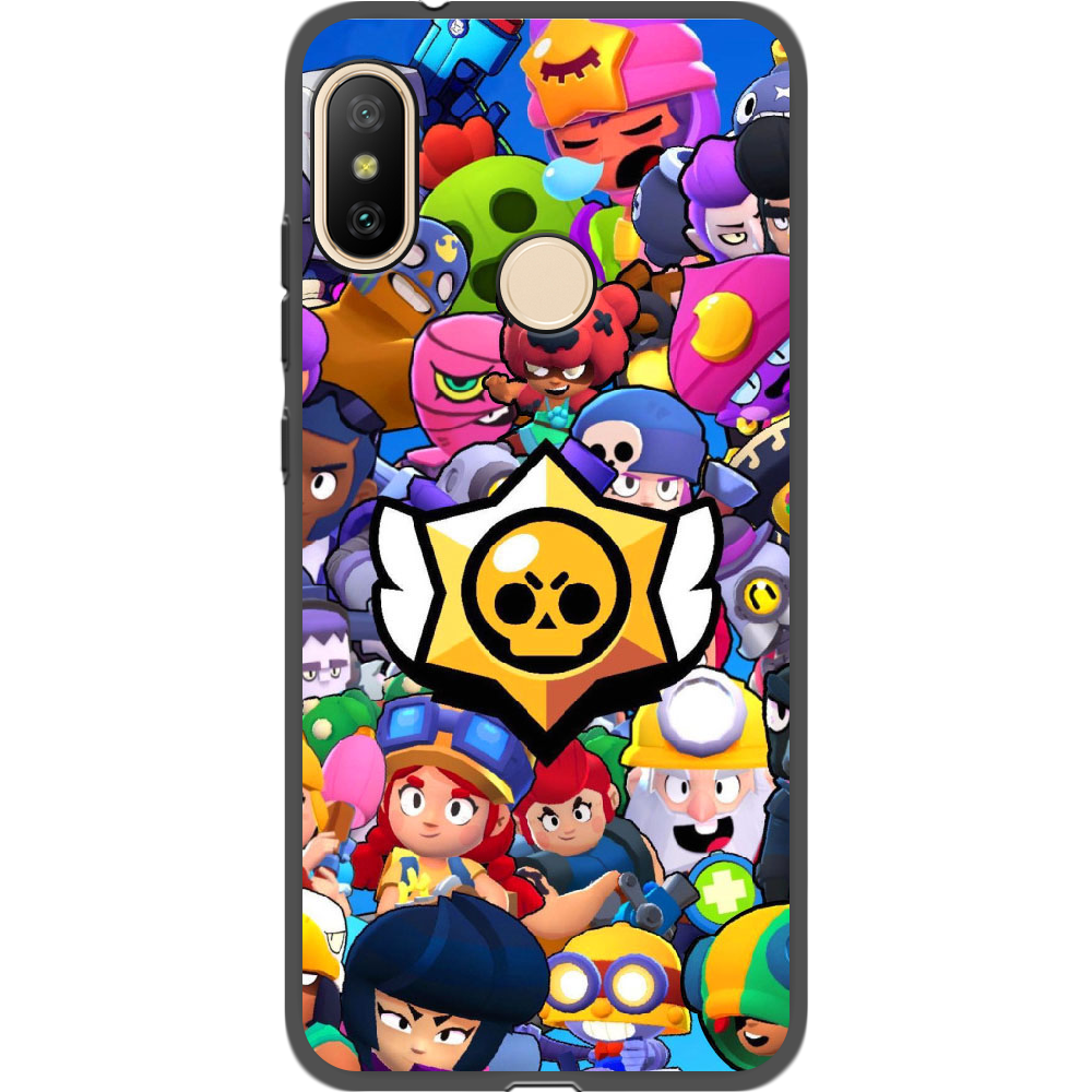 Чохол BoxFace Xiaomi Mi A2 Lite Brawl Stars Чорний силікон (34892-up2389-35127)