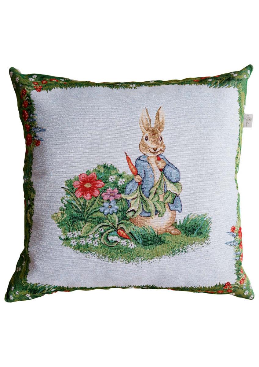 Наволочка декоративна гобеленова Галявина Заєць 45х45 см (034242)