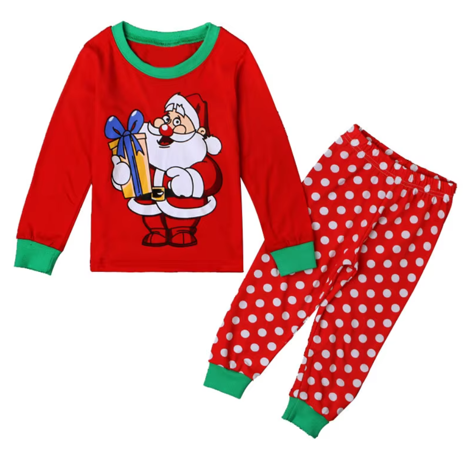 Пижама для мальчика новогодняя на рост 100-110 см 4-5 лет Красный (ПНЧ1)