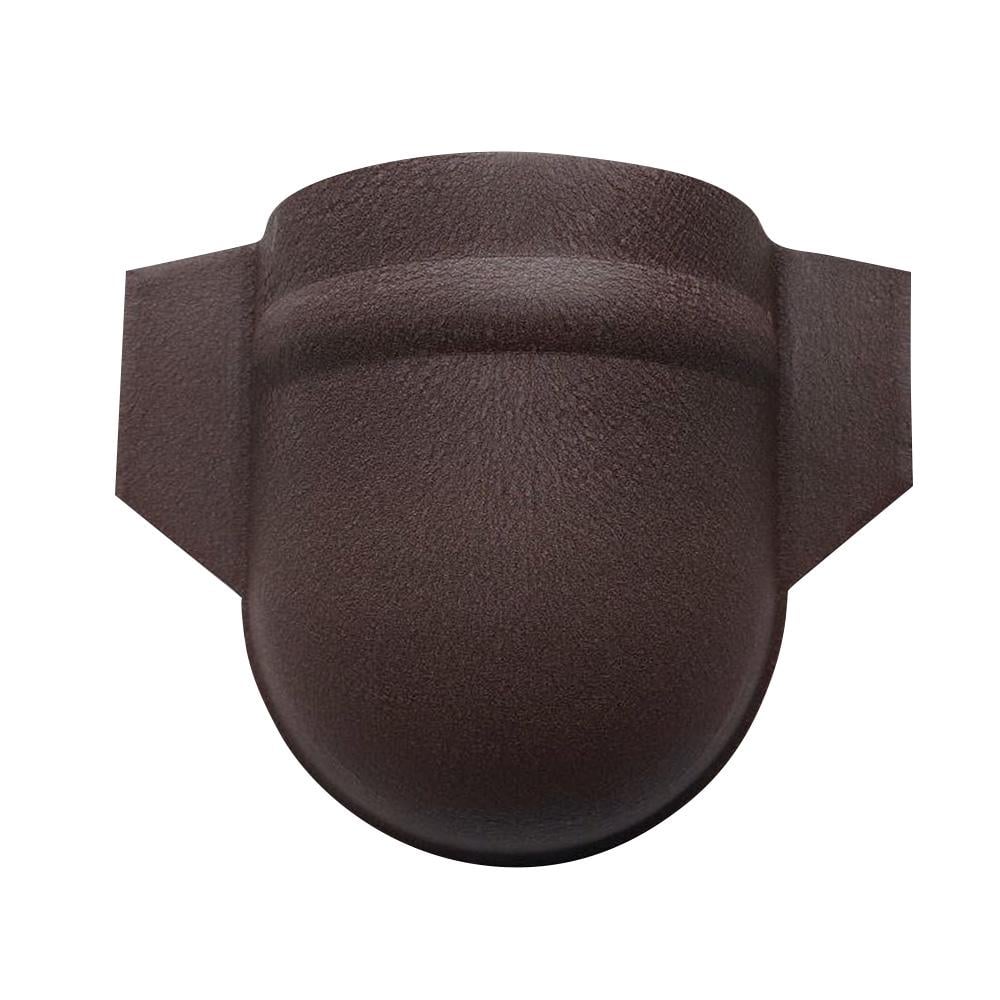 Заглушка конька полукруглая широкая штампованная RAL 8017 матовая Коричневый (33409721)