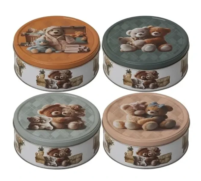 Печиво вершкове Jacobsens Bakery Cute Teddies металева банка в асортименті 150 г.
