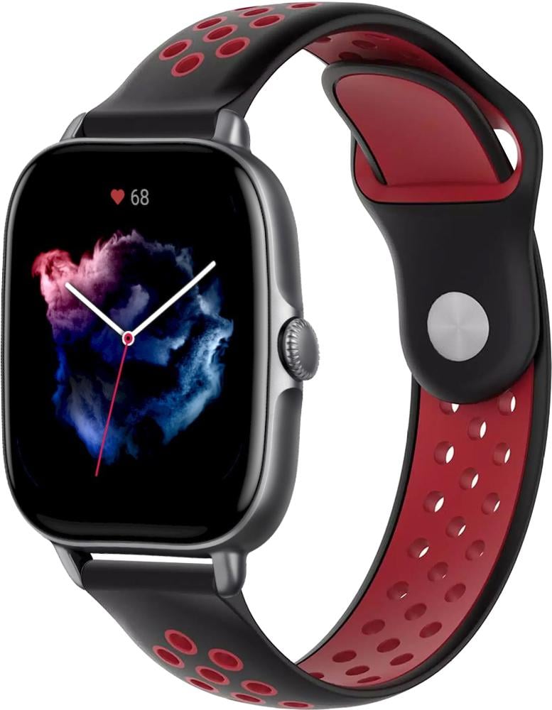 Ремінець Sport для Amazfit GTS 3 Black Red (25323-44) Ремінець Sport для Amazfit GTS 3 Black Red (25323-44)