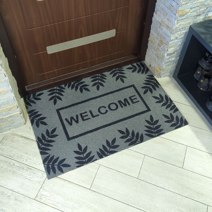 Грязезащитный коврик для коридора Растительная композиция резиновый 80х120 см (T10)