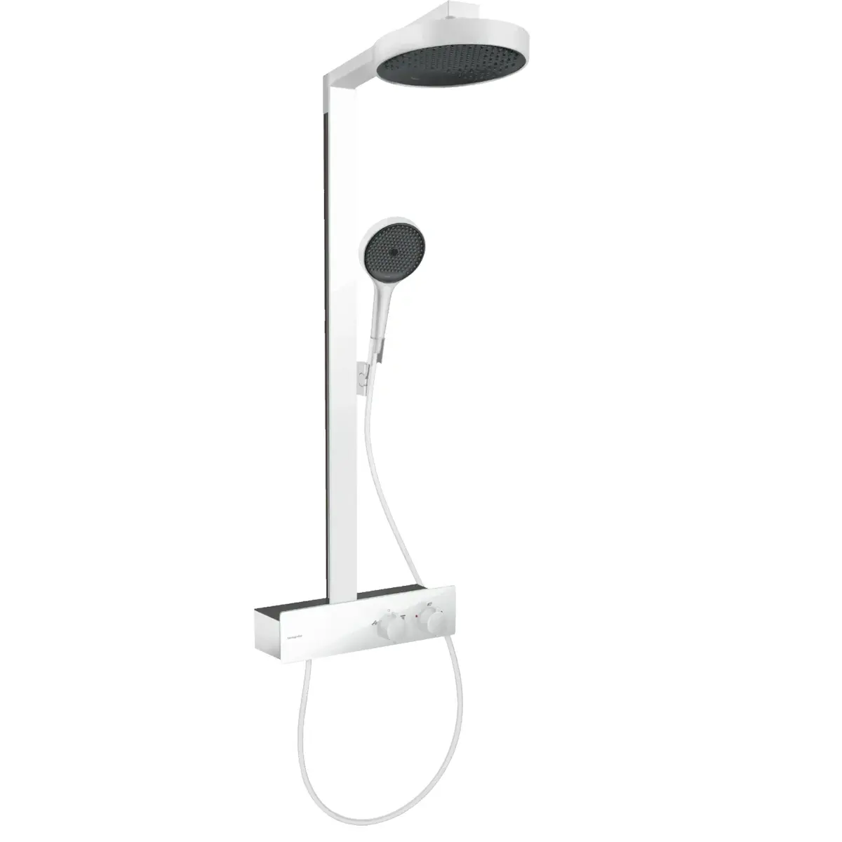 Душевая система Hansgrohe Rainfinity Showerpipe 250 1jet EcoSmart+ с термостатом металл Белый матовый (28742700)