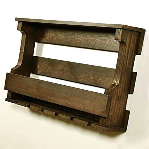 Полка для вина настенная из дерева Мацумото Робуста (ПНК-001136)