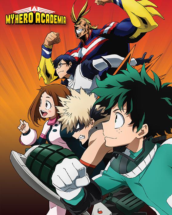 Постер плакат Моя Геройская Академия Герои К Действию/My Hero Academia Heroes To Action 40x50 см