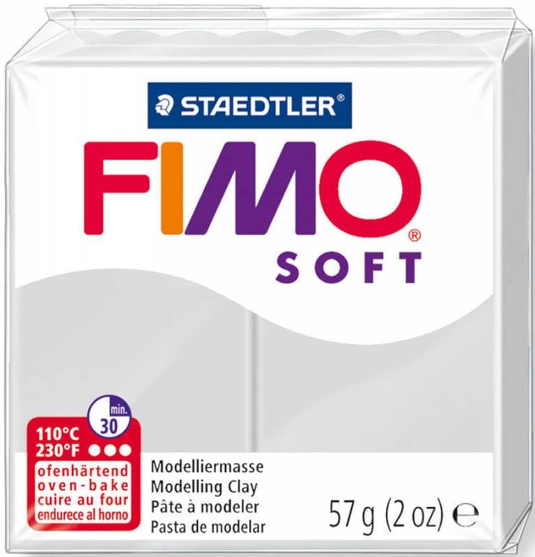 Глина полимерная Fimo Soft 57 г Серый (8020-80)