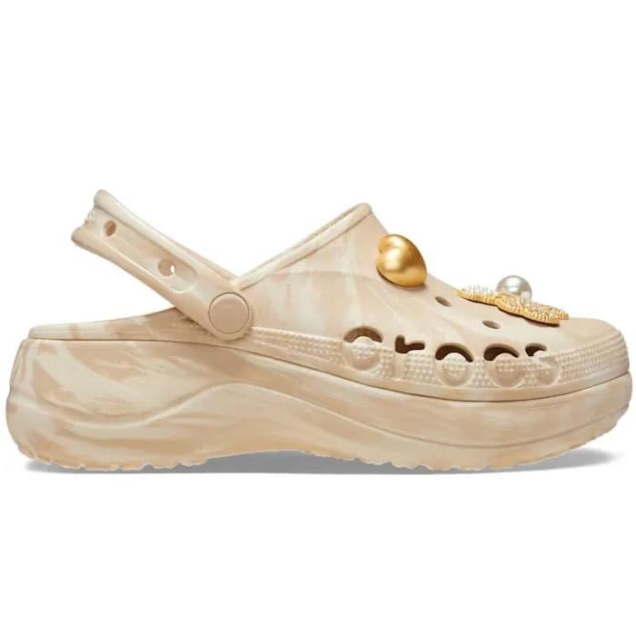 Сабо жіночі Crocs Baya Platform Marbled Charm Clog M5W7 р. 37/38 23 см Chai Multi (210328 2ZM)