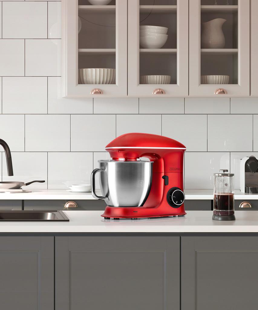 Тестомес-миксер планетарный Zeegma Planeet Chef 2200 Вт Red (17927) - фото 9