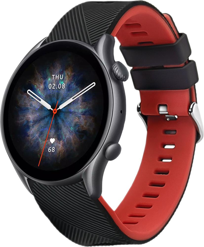 Ремешок Luminic для Amazfit GTR 3 Black/Red (26677-44) Ремешок Luminic для Amazfit GTR 3 Black/Red (26677-44)