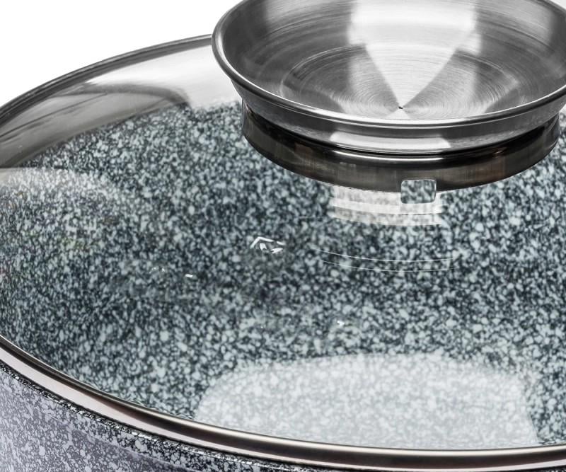 Кастрюля-казан Edenberg EB-3979 с гранитным покрытием и стеклянной крышкой 26 см 5,6 л (27923634) - фото 3
