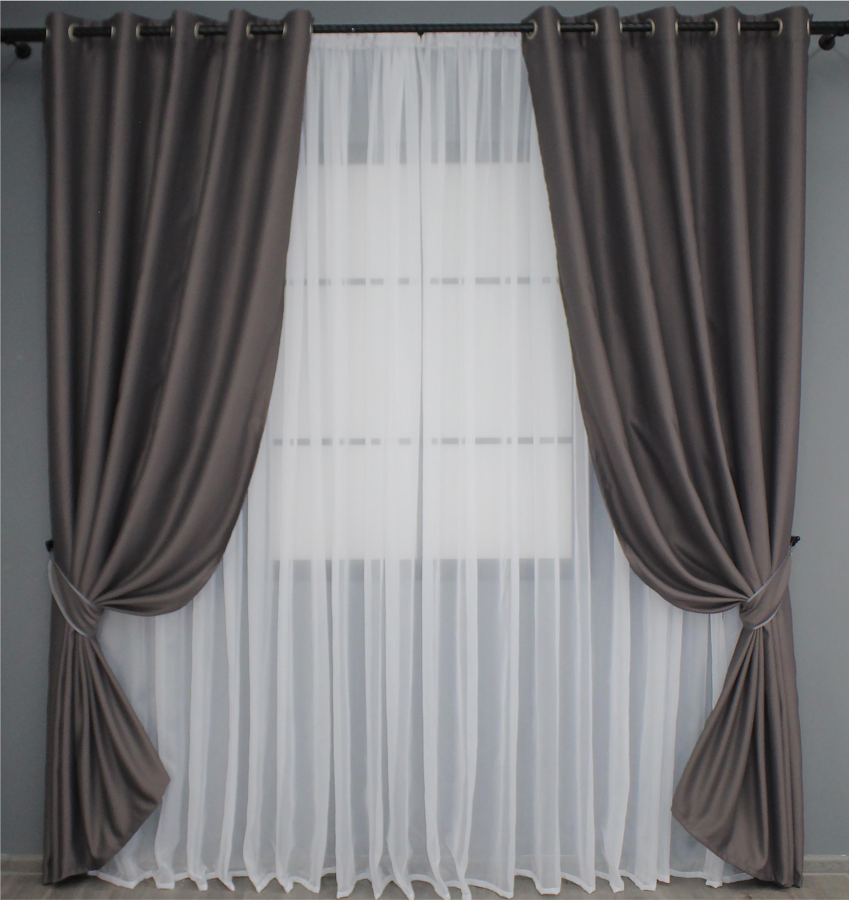 Комплект штор на люверсах VR-Textil Fusion Dimout № 833ш 150х250 см 2 шт. Темное какао (37-0031) - фото 1 Комплект штор на люверсах VR-Textil Fusion Dimout № 833ш 150х250 см 2 шт. Темное какао (37-0031) - фото 1