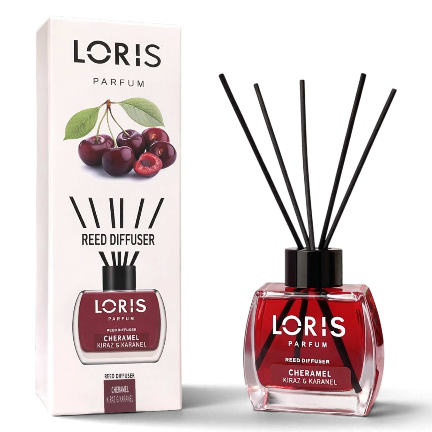 Аромадифузор для дома LORIS Parfum Вишня 120 мл с палочками Красный (160_12_120_13B)