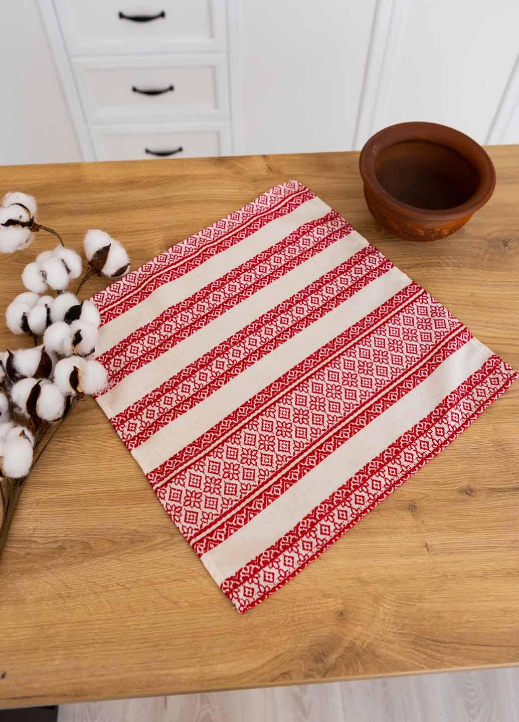 Салфетка вышитая с украинским орнаментом 37х37 см (кет2-1-37)