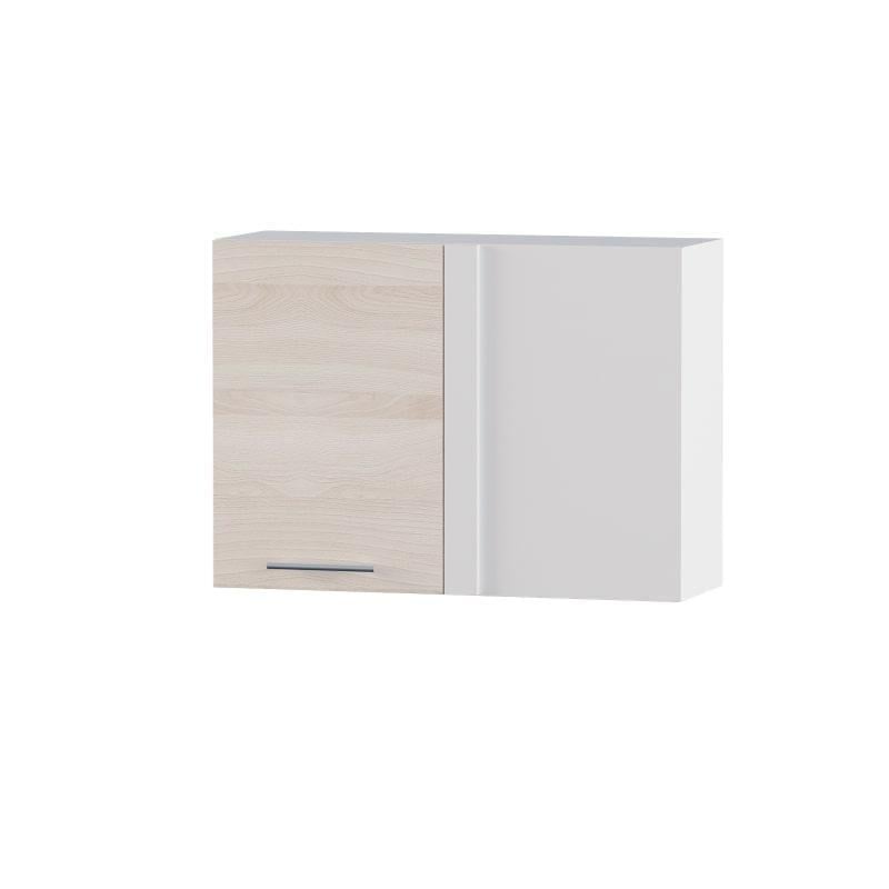 Модуль кухонний верхній кутовий Еверест Еко 600 60х30х58 см Ясень шимо-світлий/Білий (DTM-2805)