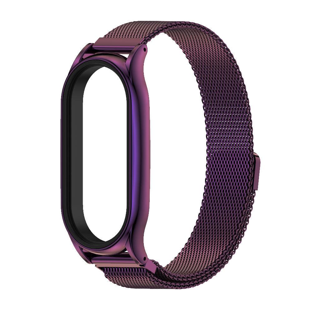 Ремешок для смарт-браслетов MiJobs металлический Milanese SE Plus для Xiaomi Mi Band 4/3 Фиолетовый (1383P)