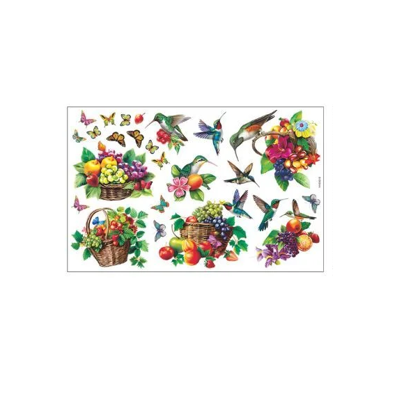 Наклейка на стену Колибри в саду (AN00876)