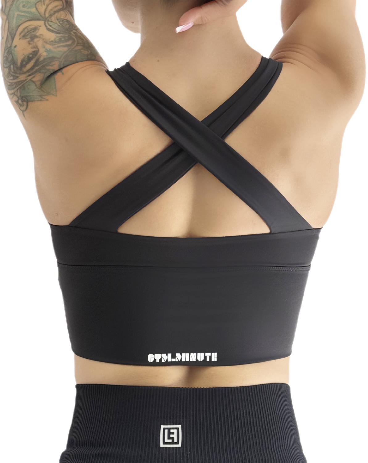 Топ спортивный для фитнеса LILAFIT на молнии пуш ап S Черный (LFB000025) - фото 2