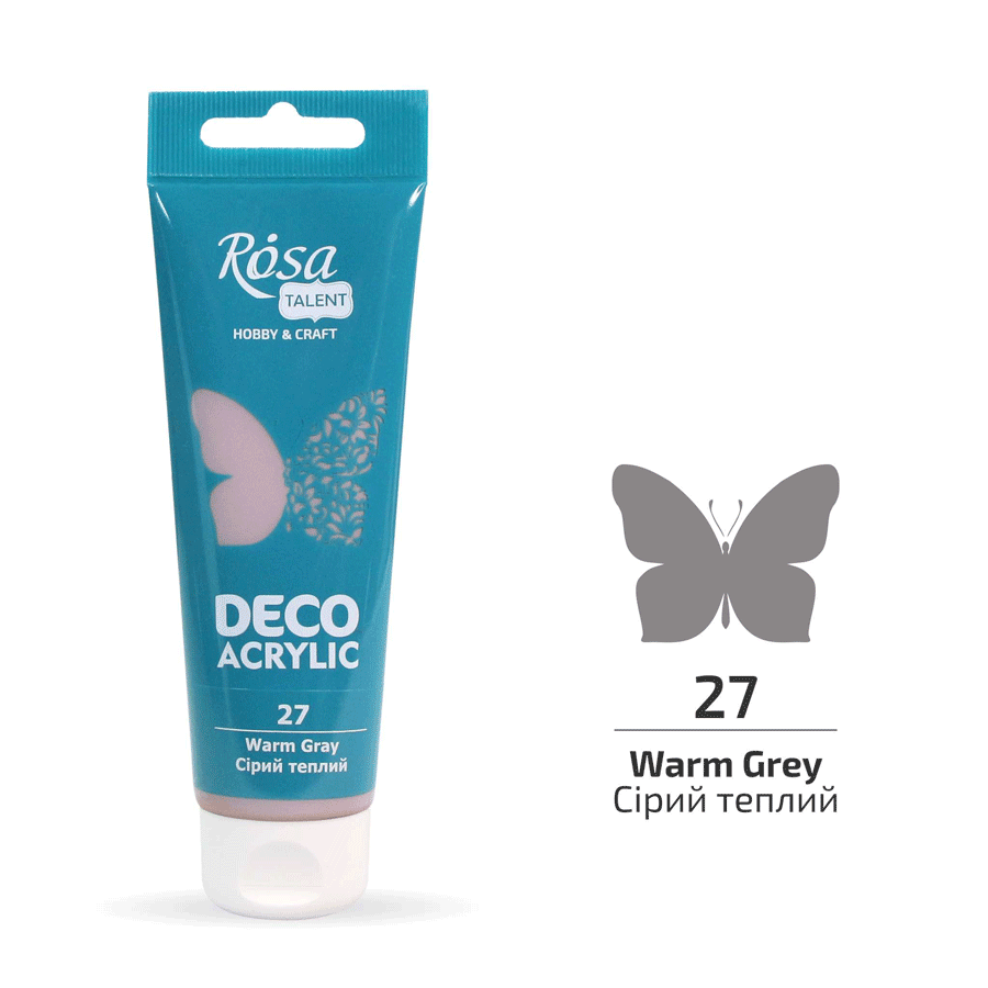 Акрилова фарба ROSA Talent 322227 4 шт. 75 мл Сірий теплий матовий/27 (4823098529491) - фото 1 Акрилова фарба ROSA Talent 322227 4 шт. 75 мл Сірий теплий матовий/27 (4823098529491) - фото 1