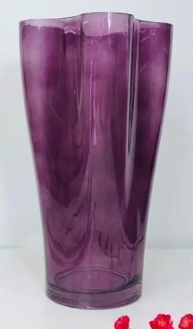 Ваза для квітів Olens Бадді Л d 17x30 см скло Фіолетовий (102-943)