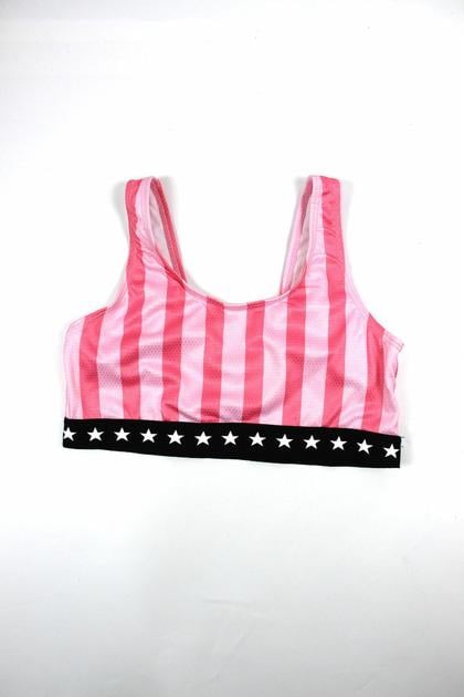 Купальний топ PRIMARK 6590501 Смужки 128 см Рожевий