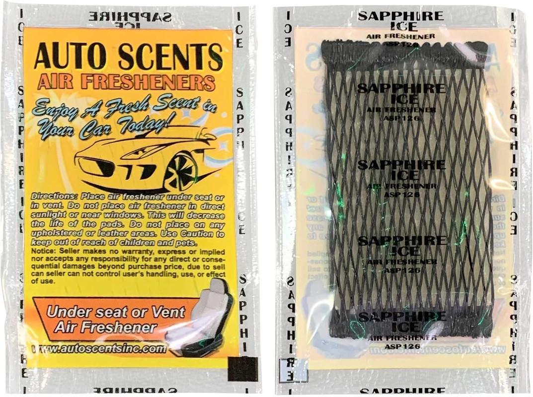 Ароматизатор автомобильный в подушечке AUTO SCENTS Sapphire Ice - фото 3 Ароматизатор автомобильный в подушечке AUTO SCENTS Sapphire Ice - фото 3