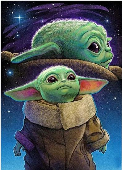 Алмазная мозаика Baby Yoda 30х40 см (XJ5142)