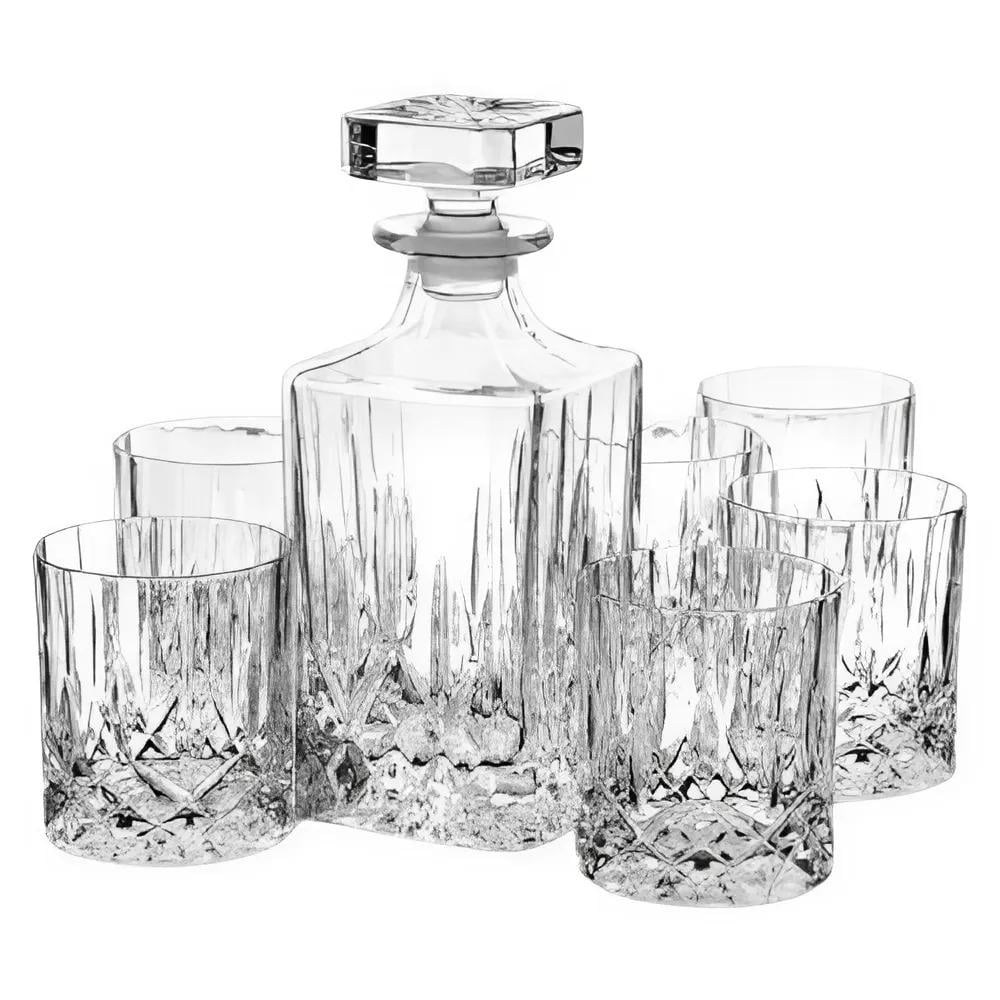 Набор для виски штоф/стаканы Stenson R32817 7 пр. 750 мл/300 мл Прозрачный (42362b45)