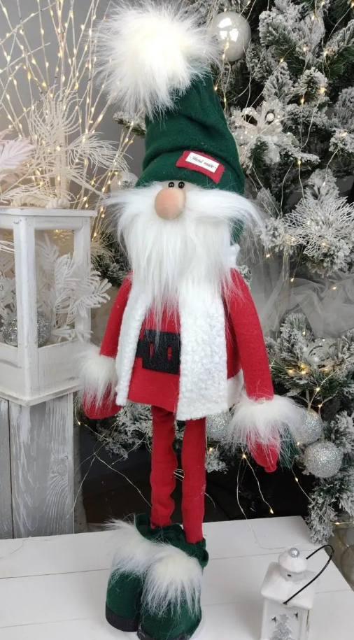 Новогодний Скандинавский Гном 85см Красно-зеленый (22393753)