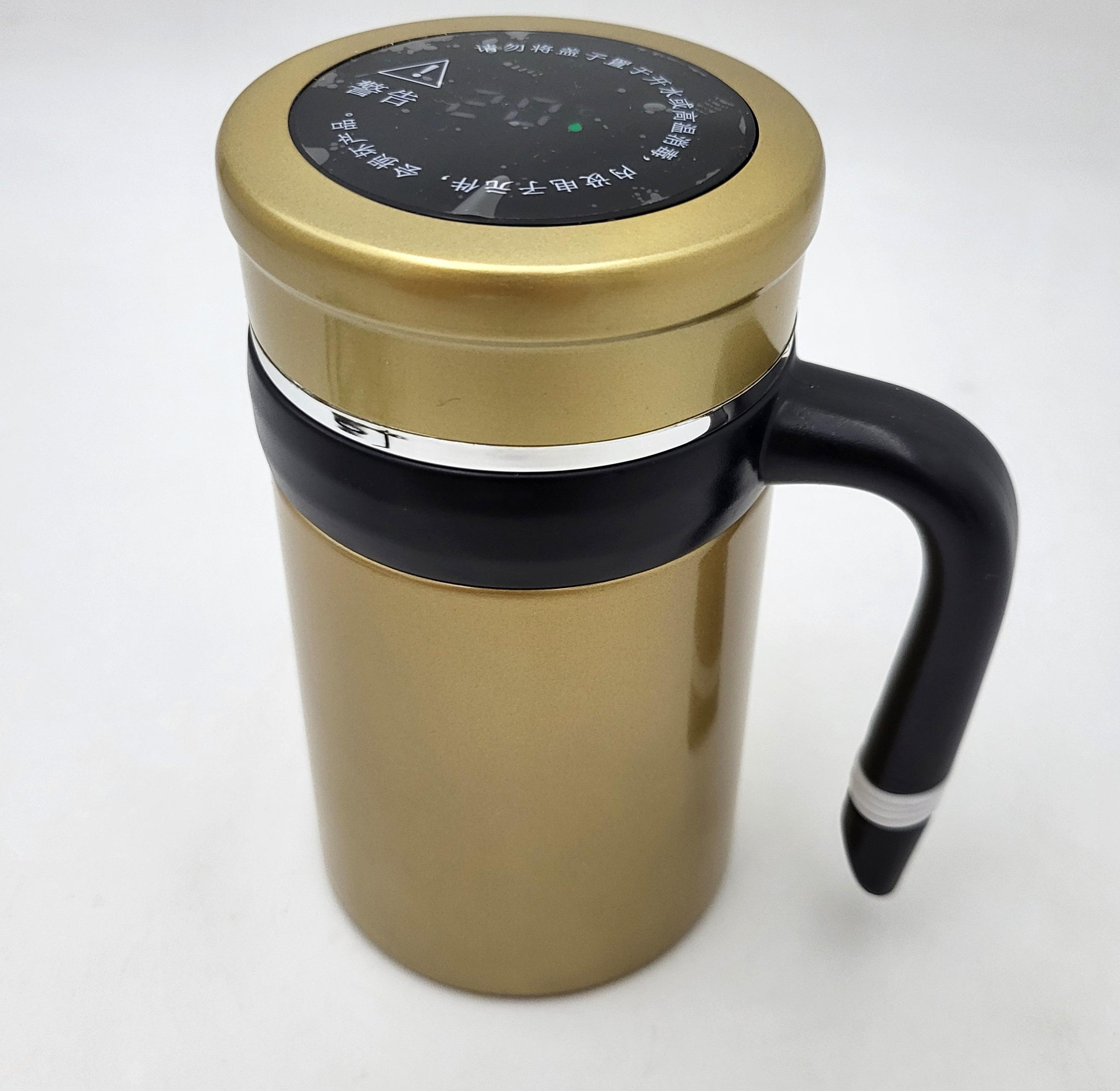 Термос для води UKC EL-8106 з напувалкою та сенсорним датчиком температури 420 мл Жовтий