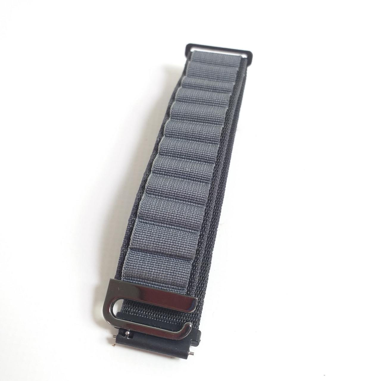 Ремінець для Samsung Galaxy Watch 4 Watchbands NormalCloth нейлоновий 20 мм Сірий (KG-12731)